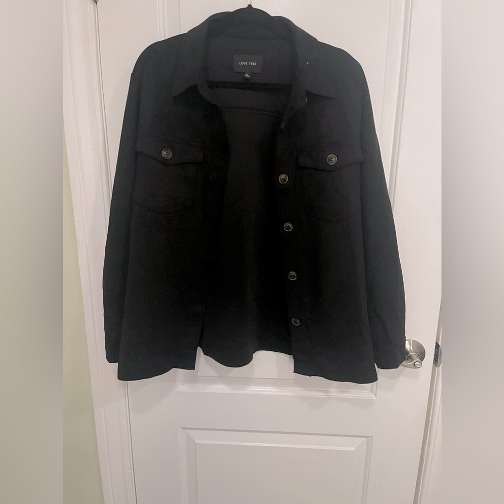 Black Button-Up Shacket From Love Tree. - image 1